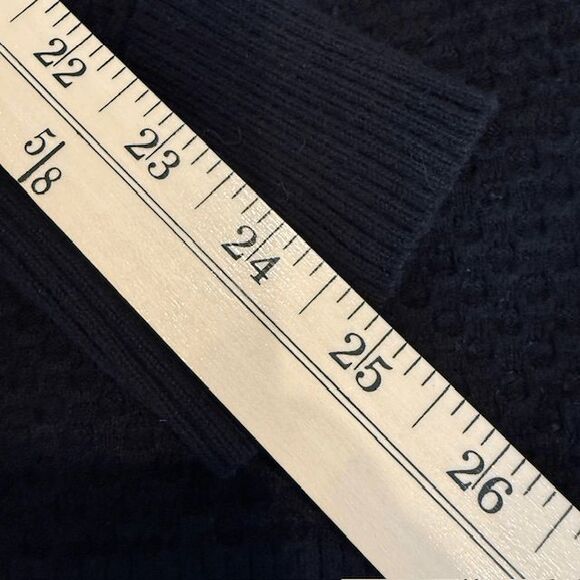 Karl Lagerfeld Textured Basketweave Honeycomb Black Sweater Men's Size Medium - Picture 9 of 10